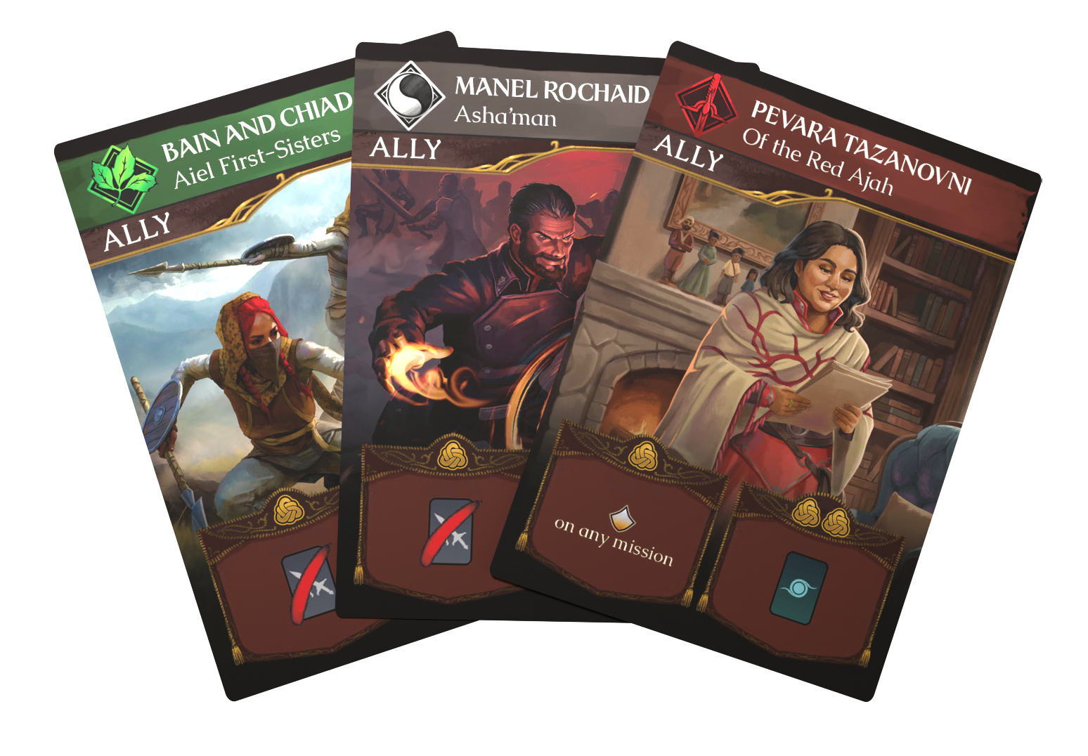 Ally cards feeding skill icons into the Pattern